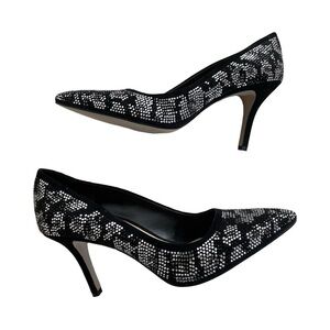 BCBG Generation Black Sequin Heels Size 7.5